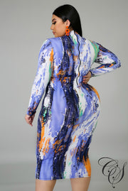 Estrella Striking Midi Dress