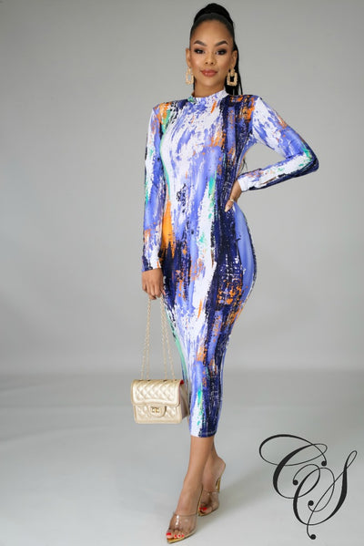 Estrella Striking Midi Dress, Dresses - Designs By Cece Symoné