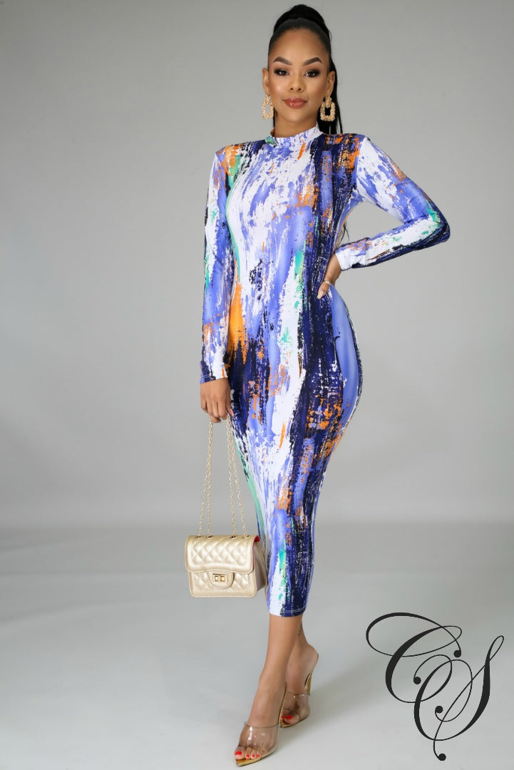 Estrella Striking Midi Dress, Dresses - Designs By Cece Symoné