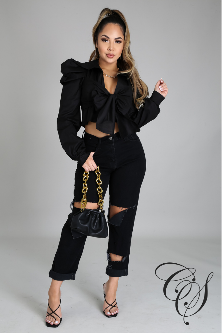 Eve Poplin Tie Top