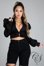 Eve Poplin Tie Top