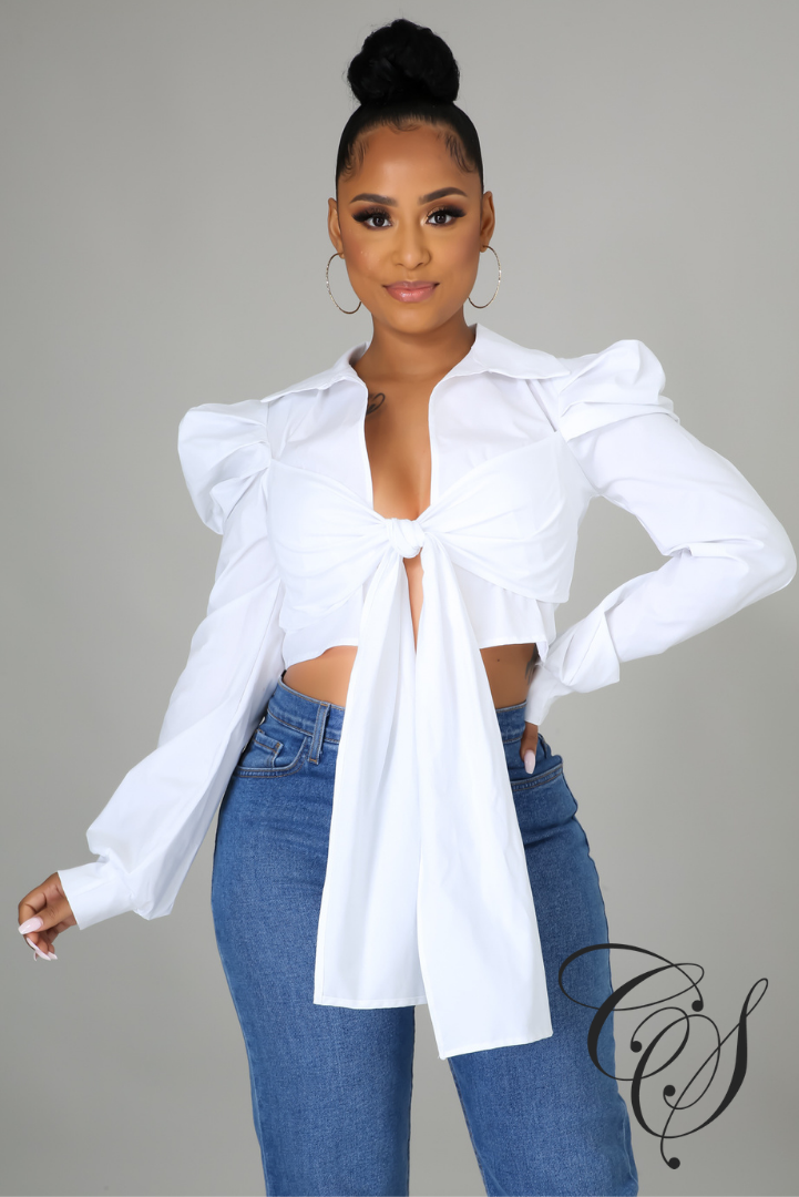 Eve Poplin Tie Top