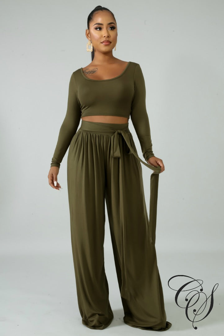 Evelyn High Waist Palazzo Pant Set, Set - Designs By Cece Symoné