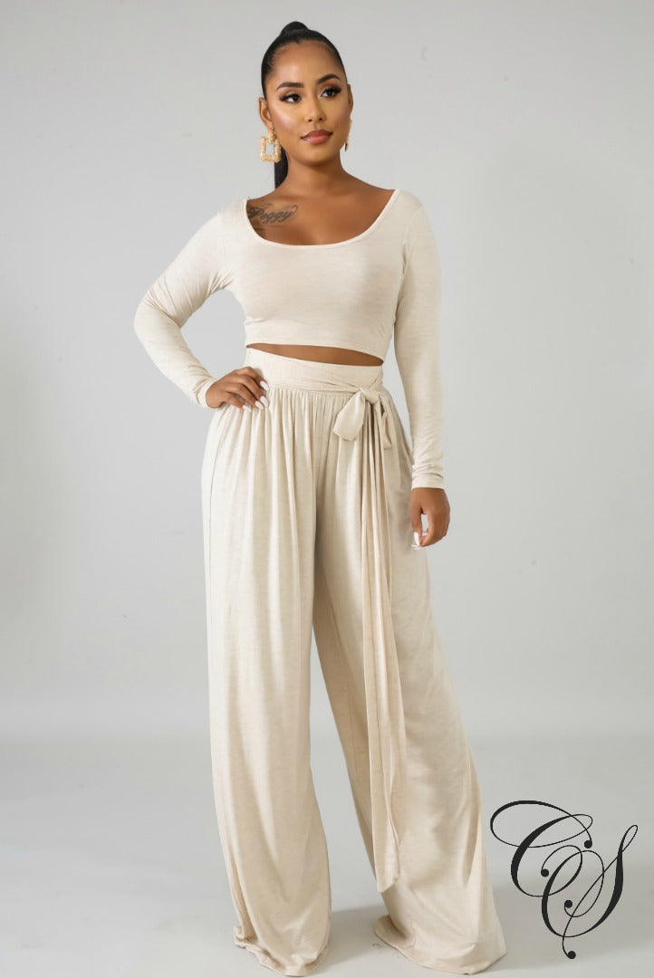Evelyn High Waist Palazzo Pant Set, Set - Designs By Cece Symoné