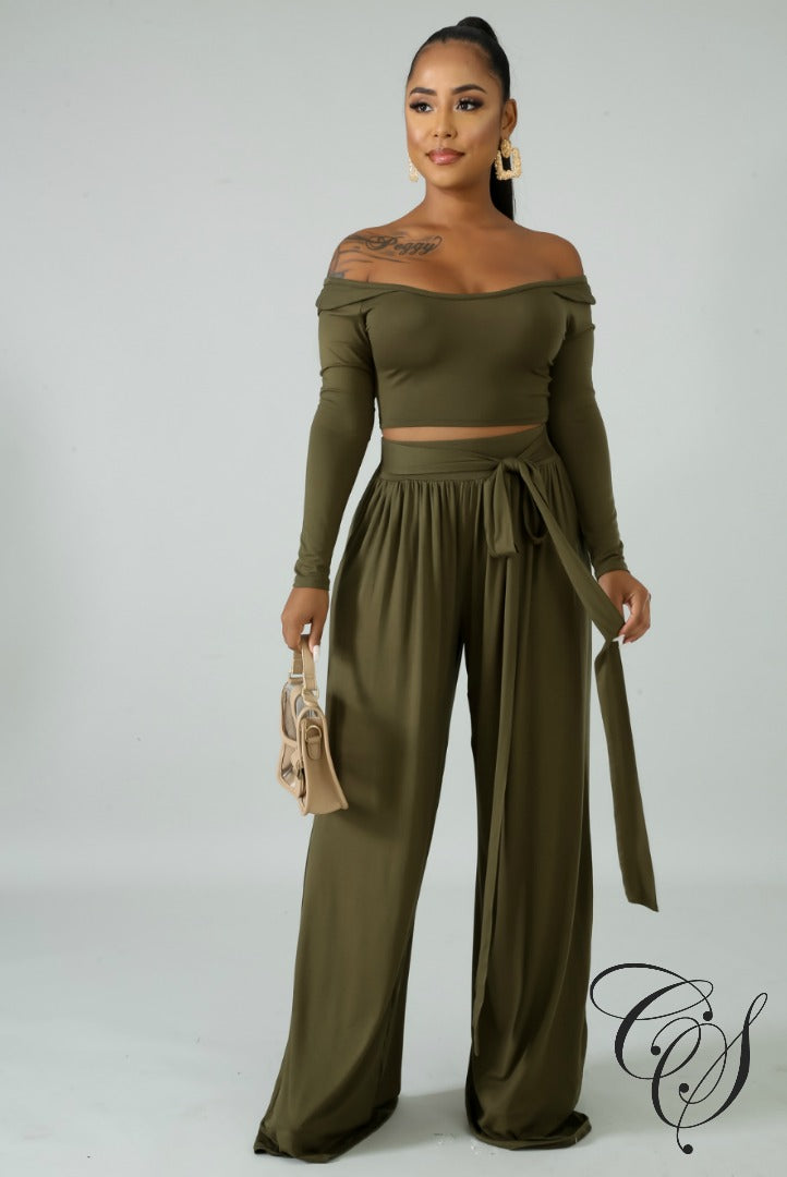 Evelyn High Waist Palazzo Pant Set, Set - Designs By Cece Symoné