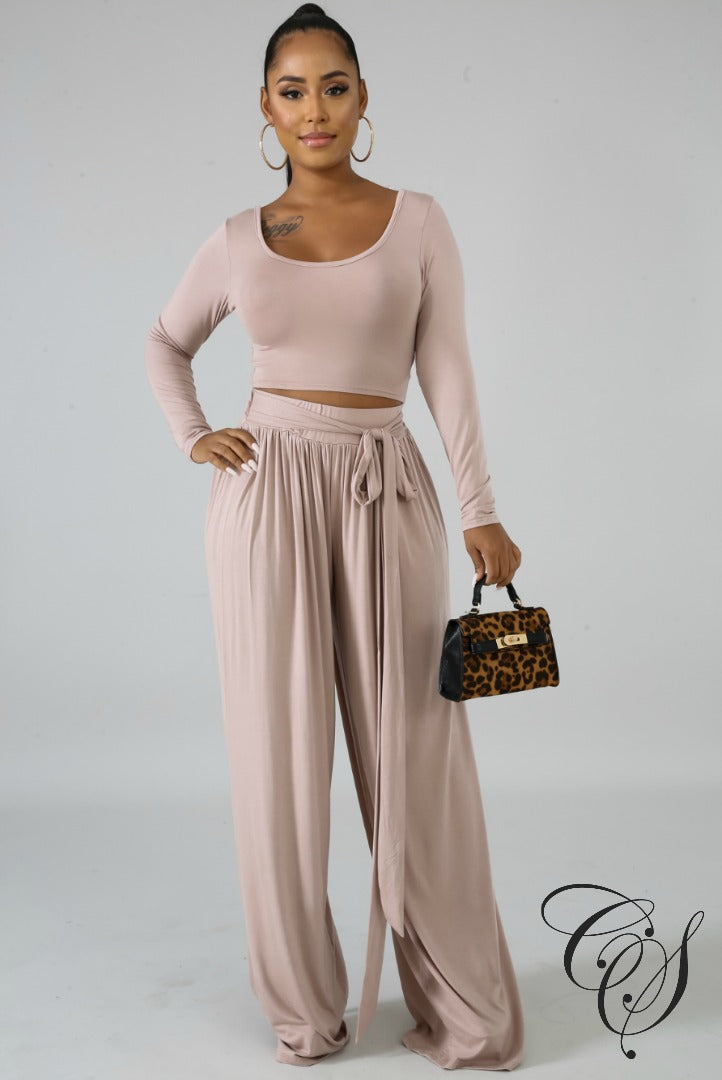 Evelyn High Waist Palazzo Pant Set, Set - Designs By Cece Symoné