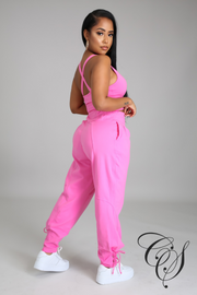 Evona Crop Top with French Terry Baggy Pant