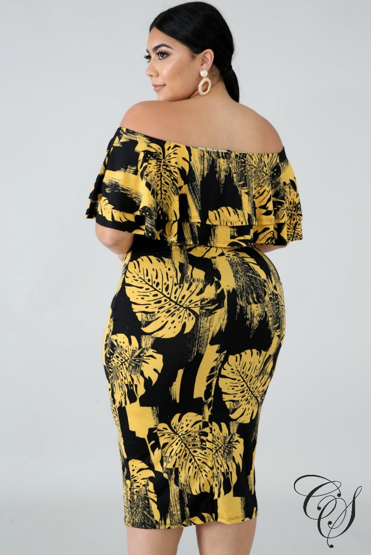 Falan Palms Bodycon Dress, Dresses - Designs By Cece Symoné