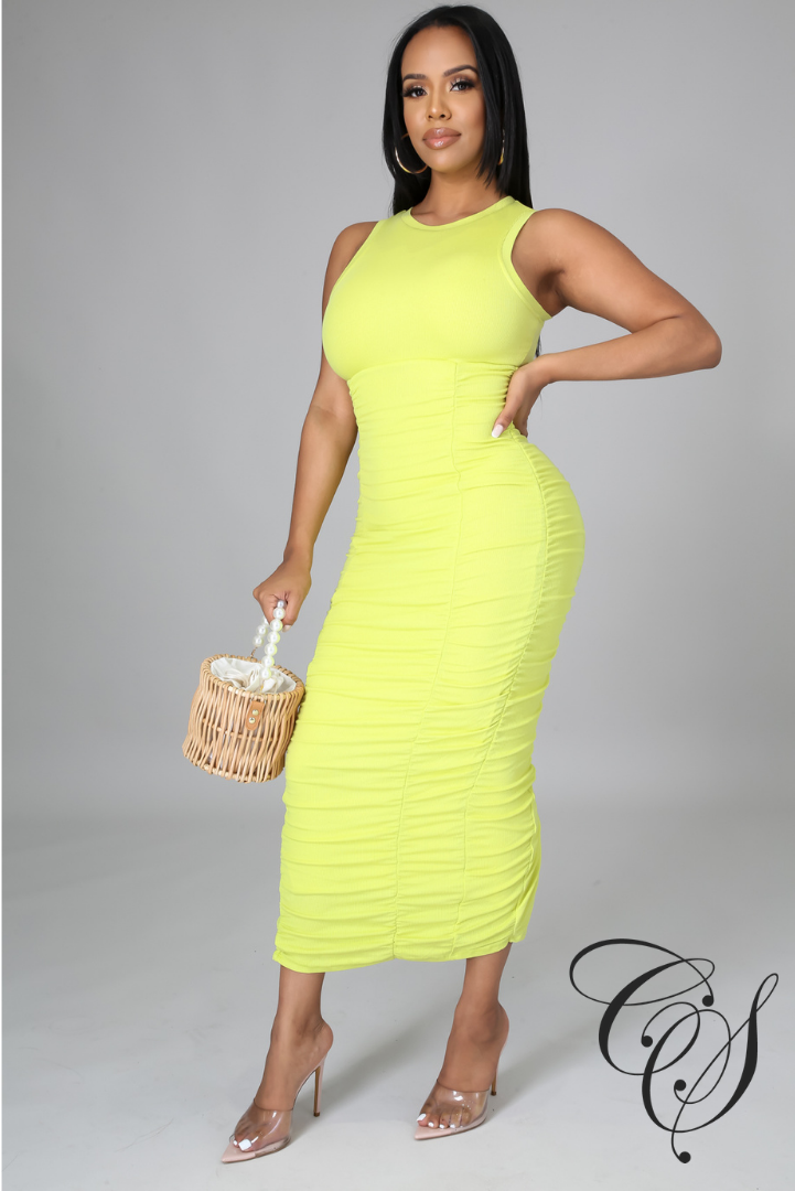 Falynn Extreme Ruched Midaxi Dress