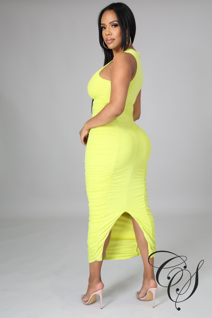 Falynn Extreme Ruched Midaxi Dress