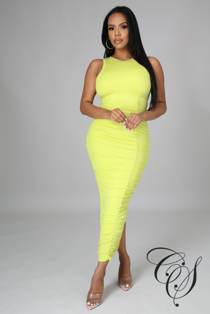 Falynn Extreme Ruched Midaxi Dress
