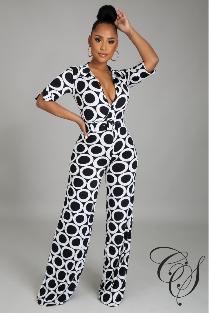 Fancy Monochrome Jumpsuit