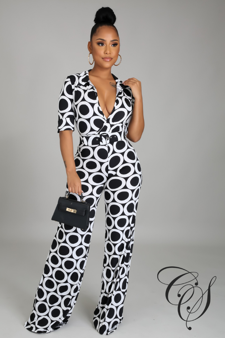 Fancy Monochrome Jumpsuit