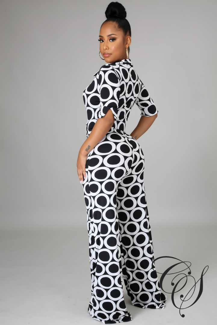 Fancy Monochrome Jumpsuit