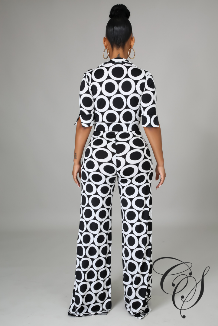 Fancy Monochrome Jumpsuit