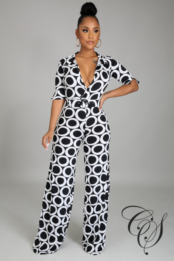 Fancy Monochrome Jumpsuit
