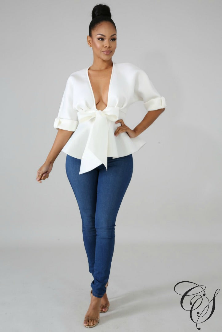 Fancy Tie Top, Top - Designs By Cece Symoné