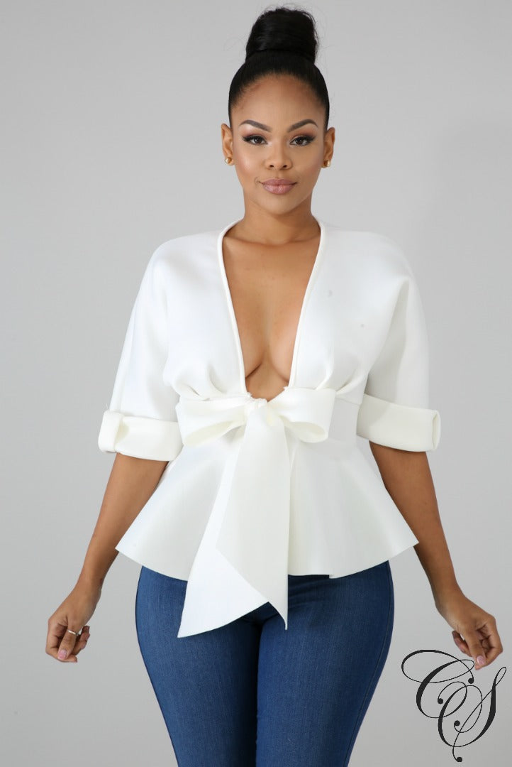 Fancy Tie Top, Top - Designs By Cece Symoné