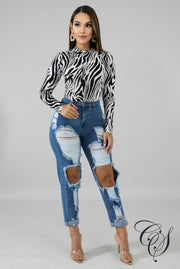 Felicity Zebra Bodysuit Set, Set - Designs By Cece Symoné
