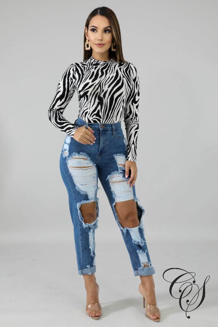 Felicity Zebra Bodysuit Set, Set - Designs By Cece Symoné