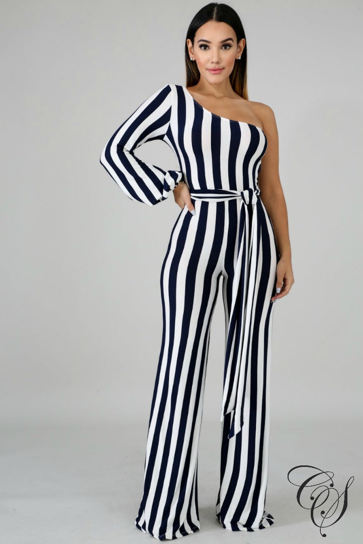 Fiona Nautical Stripe Jumpsuit, Jumpsuit - Designs By Cece Symoné