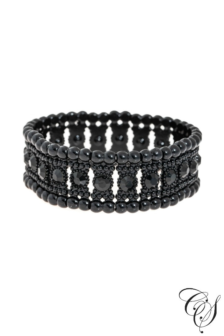 Flexible Metallic Stud Band Bracelet, Bracelet - Designs By Cece Symoné