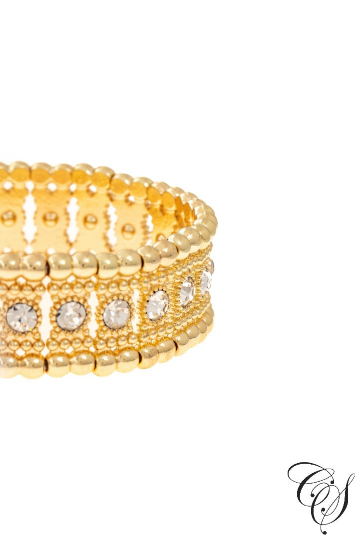Flexible Metallic Stud Band Bracelet, Bracelet - Designs By Cece Symoné
