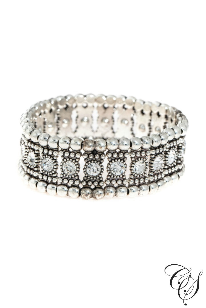 Flexible Metallic Stud Band Bracelet, Bracelet - Designs By Cece Symoné