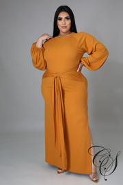 Galina Balloon Sleeve Maxi Dress