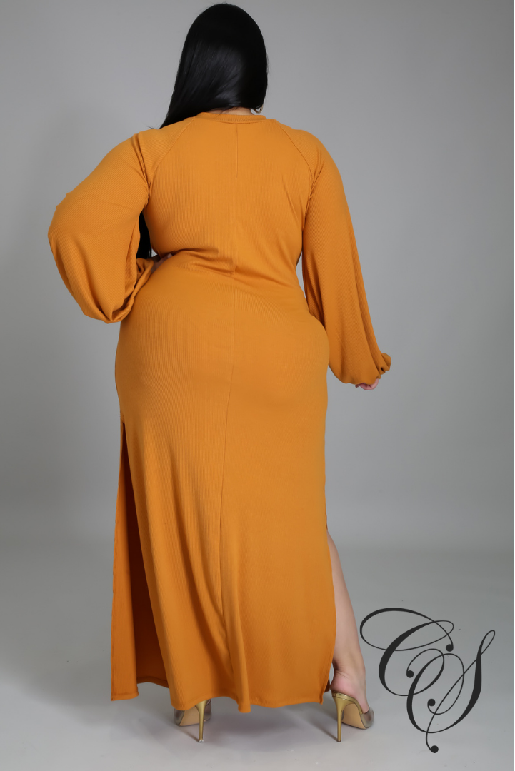 Galina Balloon Sleeve Maxi Dress