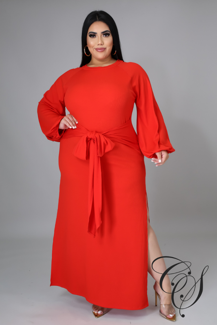 Galina Balloon Sleeve Maxi Dress