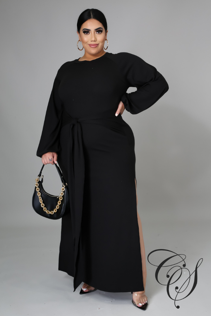 Galina Balloon Sleeve Maxi Dress