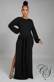 Galina Balloon Sleeve Maxi Dress