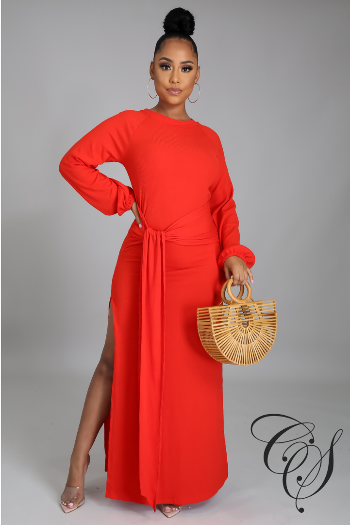 Galina Balloon Sleeve Maxi Dress