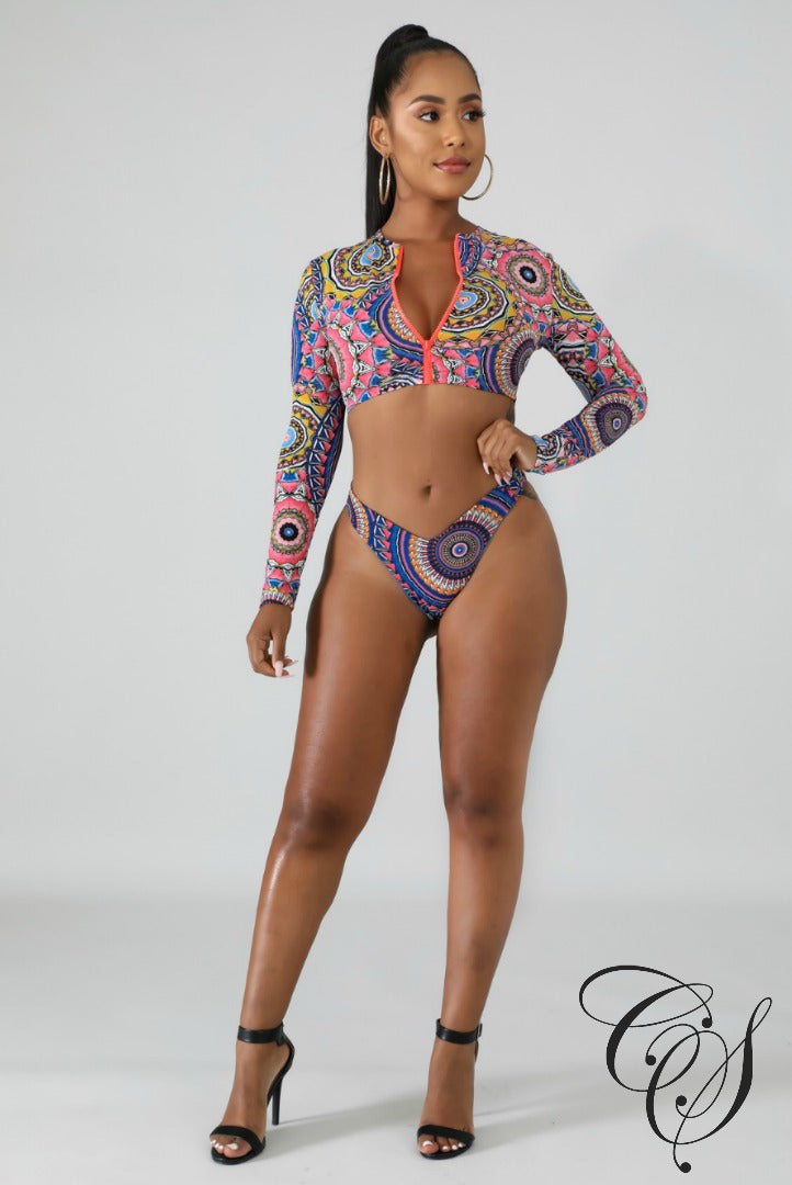 Gayle Medallions Swim Set, swimsuit - Designs By Cece Symoné