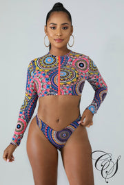 Gayle Medallions Swim Set, swimsuit - Designs By Cece Symoné