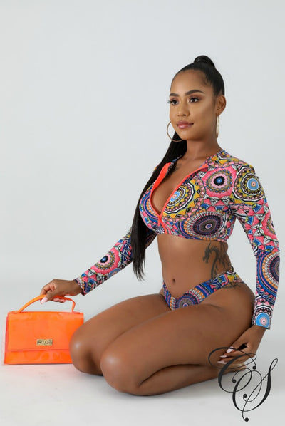 Gayle Medallions Swim Set, swimsuit - Designs By Cece Symoné