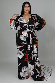 Genevieve Floral Print Jumpsuit