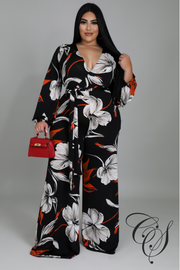 Genevieve Floral Print Jumpsuit