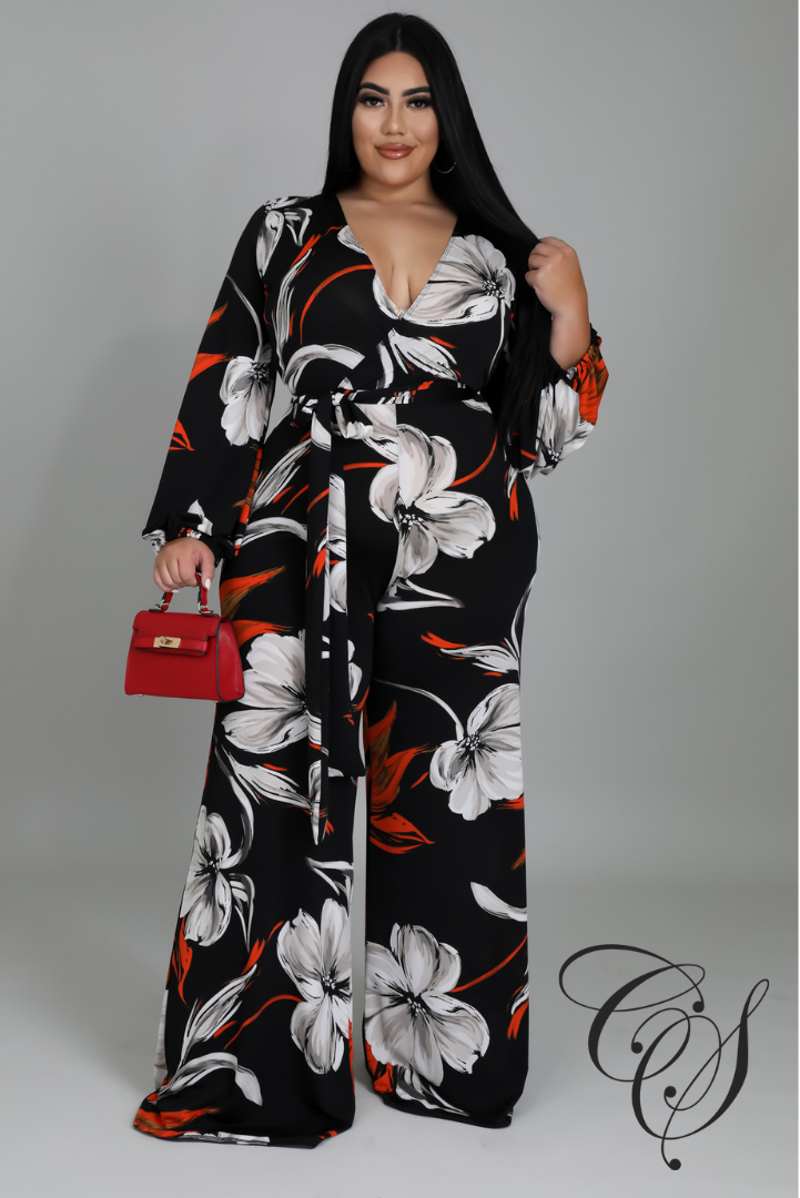 Genevieve Floral Print Jumpsuit
