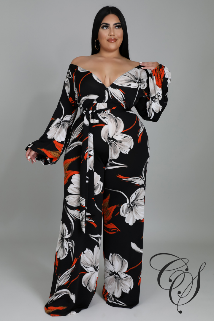 Genevieve Floral Print Jumpsuit