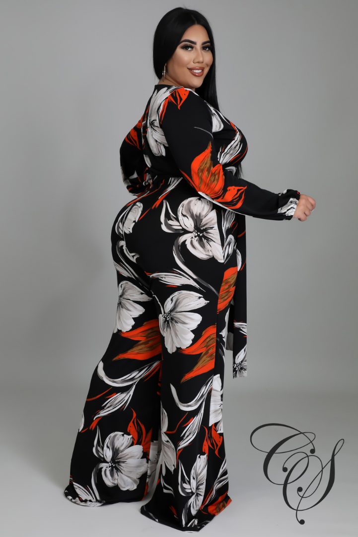 Genevieve Floral Print Jumpsuit