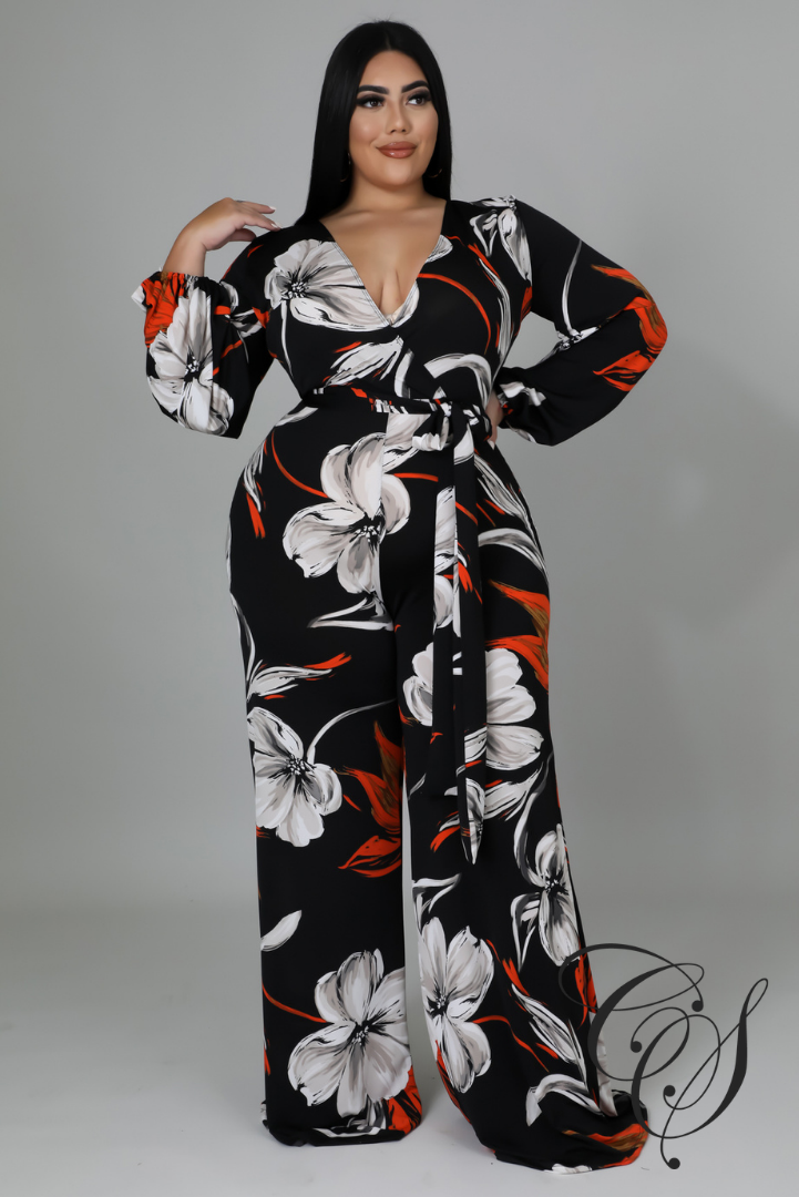 Genevieve Floral Print Jumpsuit