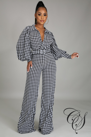 Genna Houndstooth Jumpsuit