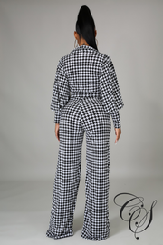 Genna Houndstooth Jumpsuit
