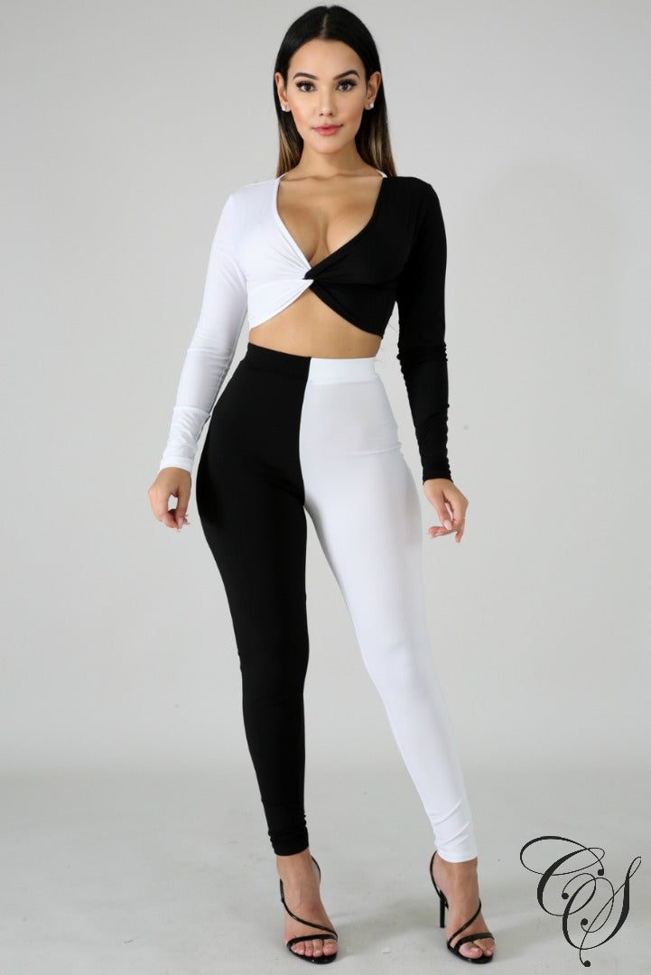 Gia Monochrome Pant Set, Set - Designs By Cece Symoné