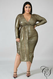 Gina Metallic Bodycon Dress, Dresses - Designs By Cece Symoné