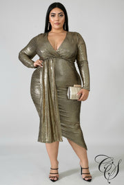 Gina Metallic Bodycon Dress, Dresses - Designs By Cece Symoné