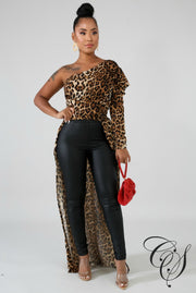 Giselle Cheetah Long Tail Top, Top - Designs By Cece Symoné