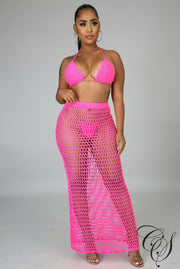 Gloria Neon Crochet Skirt Set, swimsuit - Designs By Cece Symoné